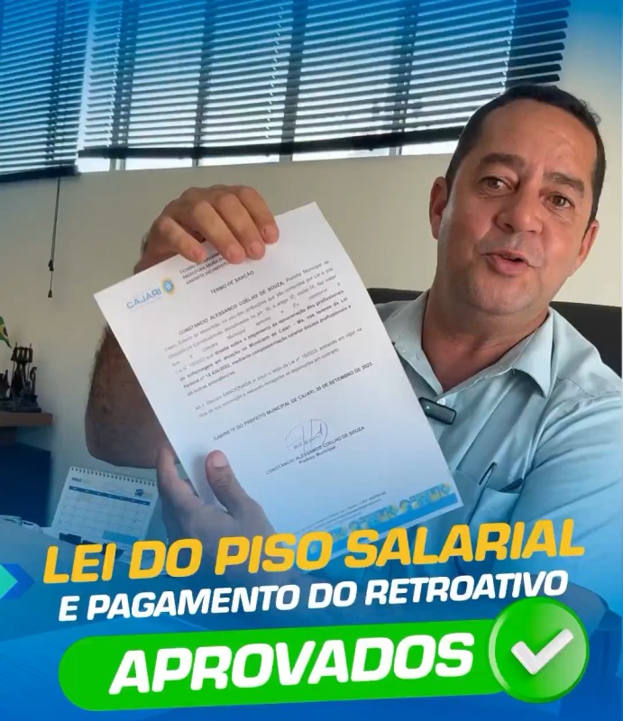 Constâncio Souza e pagamento do piso